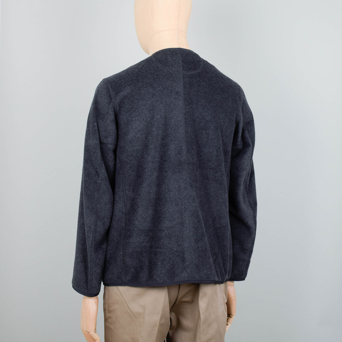 Shop for Danton Fleece Collarless Jacket JD-8939 - Charcoal Grey